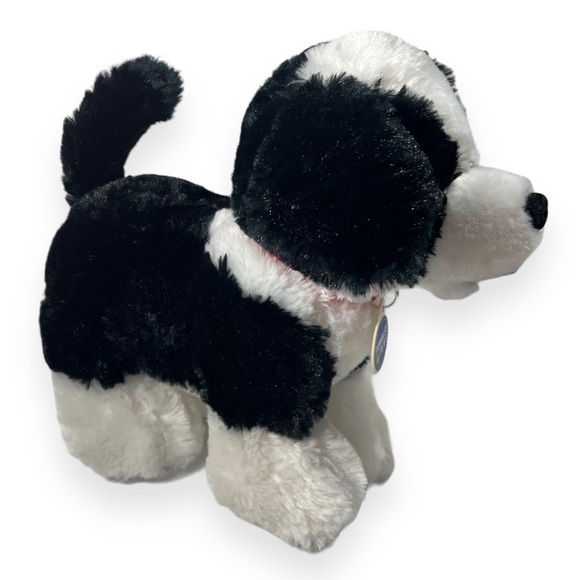 Build a Bear Border Collie Dog Stuffed Animal Plush BAB Black White Promise Pets - Picture 3 of 13